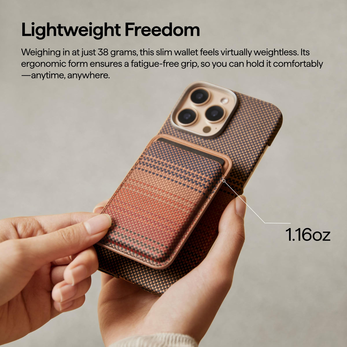 Magnetic Woven Wallet Case with Stand for iPhone 18 Pro 6.3"